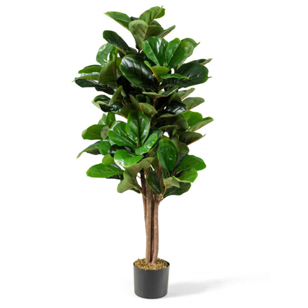 5 Feet Artificial Fiddle Leaf Fig Tree Outdoor Office Decorative Planter