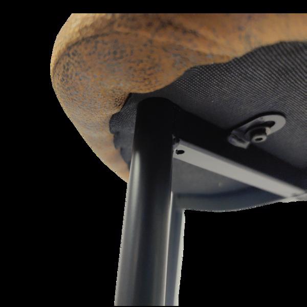 餐椅一套四把，亚麻布软垫现代风格椅子，黑色金属腿勺形厨房椅，餐厅厨房用餐侧椅（棕色）休闲椅 办公椅，餐椅四件套-12