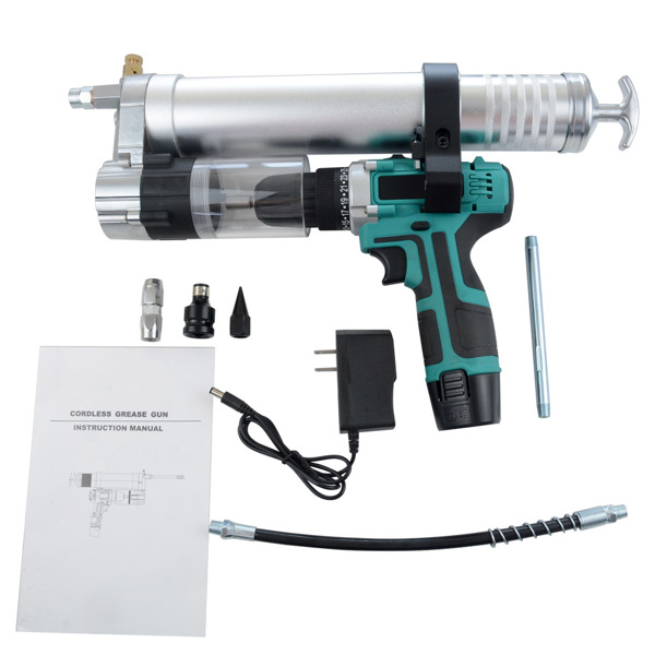 Cordless Electric Grease Machine Lithium Electric Combined Type Grease Gun High Pressure Automotive Greaser with Rechargeable Battery