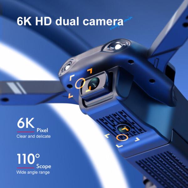 4DRC V13 RC Drone 6K HD Dual Camera WiFi FPV Foldable Quadcopter Camera Drone ,2 Battery.Logistics is randomly sent by UPS/USPS/FEDEX
