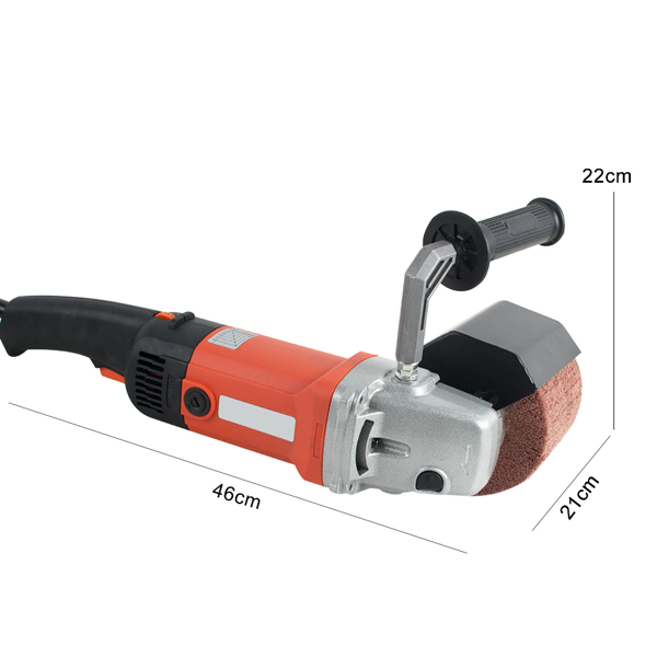 110V Burnishing Polishing Machine Polisher Handheld Sander with 2 Polishing Wheels