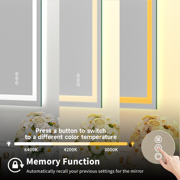 48x40“无框环保银镜双LED灯条前后照明【周末不发货，TK/TEMU订单仅支持自提】-8