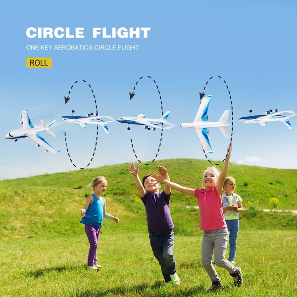 4DRC G2 RC Plane 4-Axis Fighter Jet 2.4Ghz 2 Channel RC Aircraft with LED 2 Batteries,Kids Gifts Toys.Logistics is randomly sent by UPS/USPS.