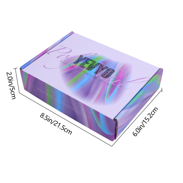 6 PCS Polygel Nail Kit With UV Nail Lamp, Slip Solution, Top Base Coat, Builder Nails Art Tools for Beginners