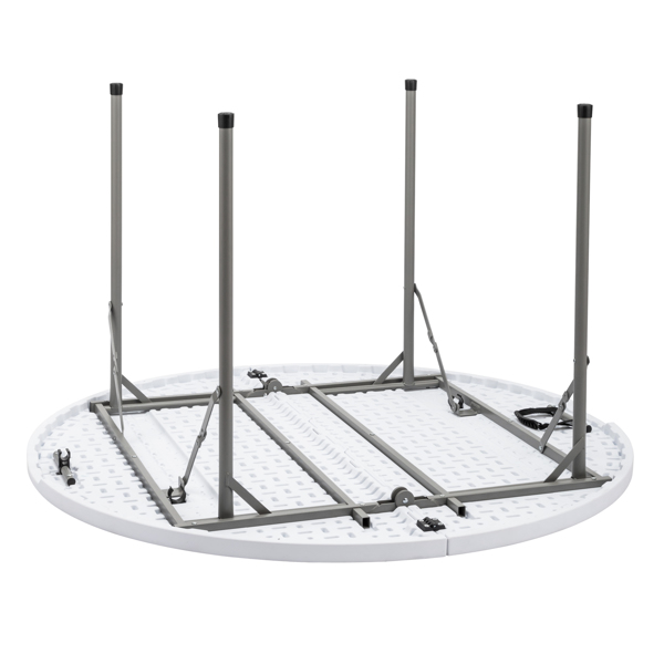 48inch Round Folding Table Outdoor Folding Utility Table White