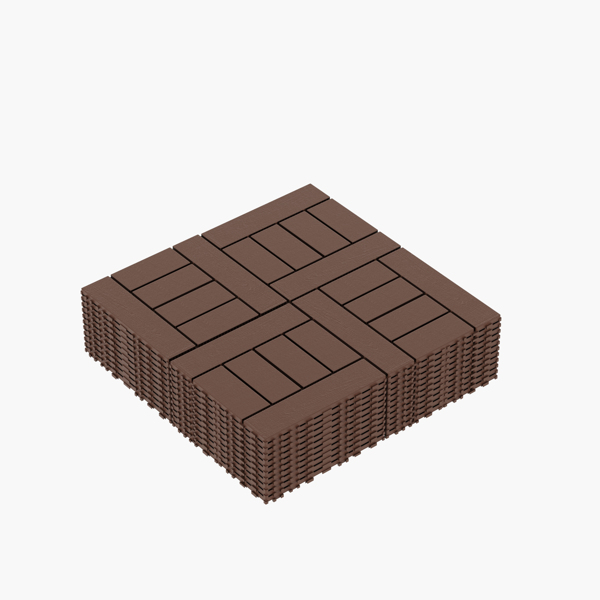 DIY friendly, easy to clean interlocking deck tiles, 11.8