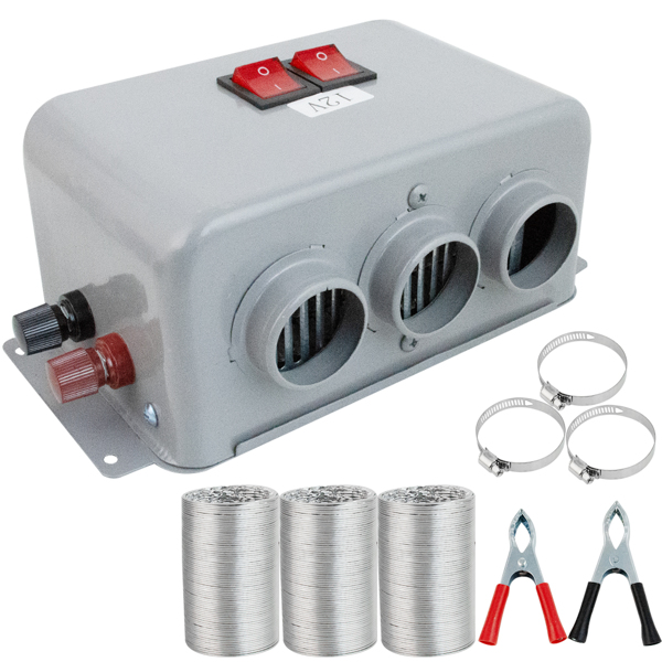 Keep Warm and Safe in the Winter with Our 12V Car Fan Heater - Fast Heating, Frost Removing, 600W Power, 3 Holes for Windscreen - Perfect for Your Automobile