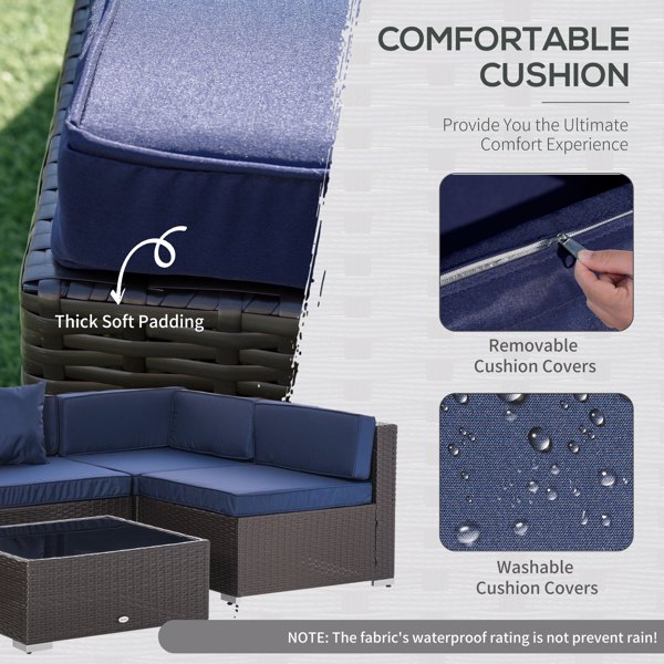 Rattan Three-Seat Sofa