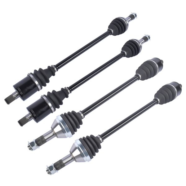2 Front + 2 Rear CV Axle Shaft for Can-Am Defender MAX Traxter HD10 XMR XT DPS Black