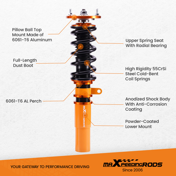 Coilovers Spring Kit for BMW 5 Series AWD XI E60 03-10 Adj. Height Shocks Struts