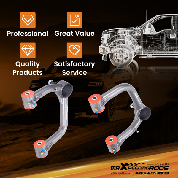 2 个 前上控制臂 2-4 英寸升降装置 适用于 Toyota FJ Cruiser 07-14 4Runner 03-24-4