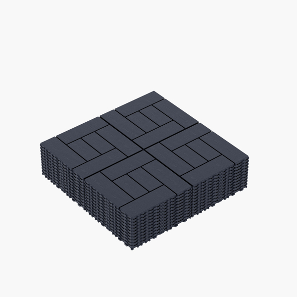 DIY friendly, easy to clean interlocking deck tiles, 11.8