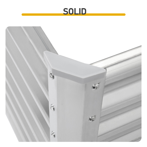 1PC 6*3*2FT 拼接式方形镀锌板 银色 铁种植-5