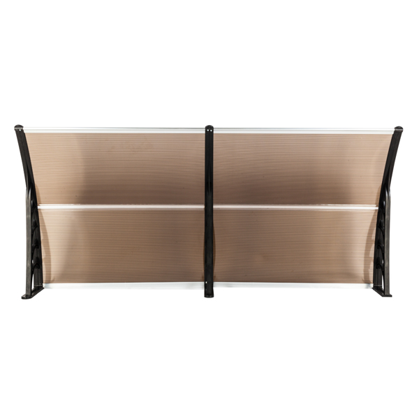 HT-200 x 100 Household Application Door & Window Rain Cover Eaves Brown Board & Black Holder