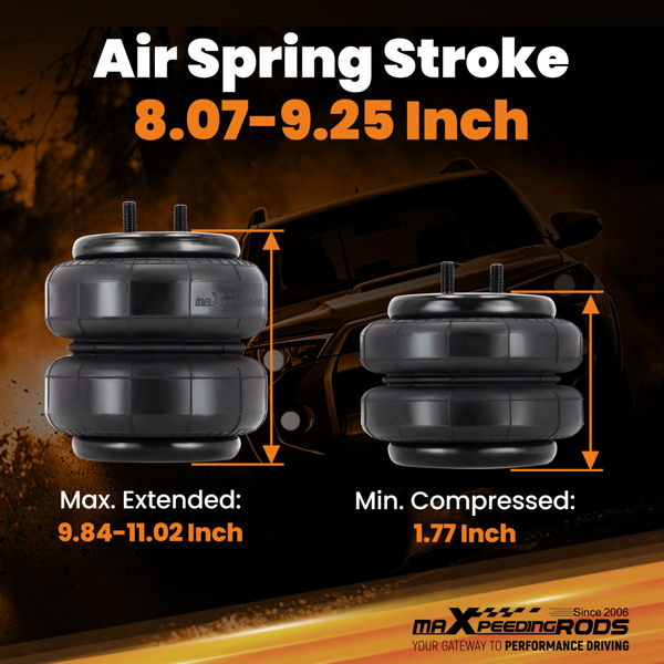 2X空气悬架弹簧袋For Ford F-150/F-250/F-350 W21-760-6781-5