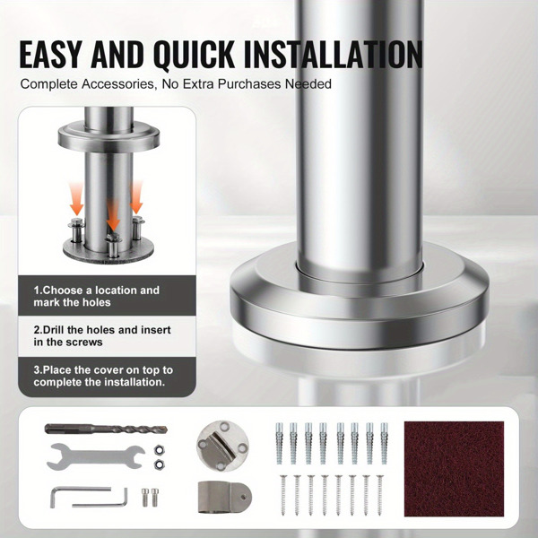 31.5英寸80cm户外踏步扶手，耐用的门廊甲板支撑，可调节各种踏步高度，易于安装（周末不发货，禁售亚马逊）-6