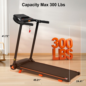 NEW Treadmills for Home, 2.5HP Quiet Folding Treadmill with Heart Rate Sensor,  300lbs <b style=\\'color:red\\'>Weight</b>
