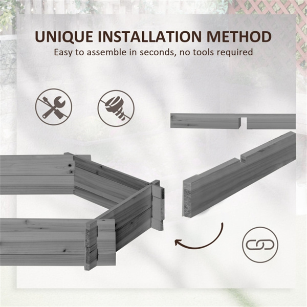 无螺丝高架花园床，六角形种植箱DIY草本花园 （周末不发货）（ Amazon Shipping）（WalMart禁售）-5