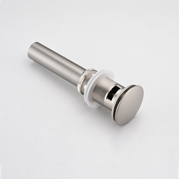 Bathroom Sink Drain with Overflow, Vessel Sink Lavatory Vanity Pop Up Drain Stopper, 304 Stainless Steel 