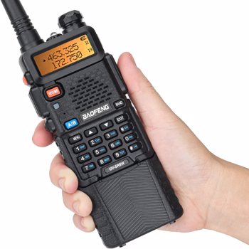 Baofeng UV-5R Dual Band Handheld Ham Radio Long Range with 3800mAh Extended Battery Rechargeable Two Way Radio Walkie Talkies for Adults Audio Product（1PCS）