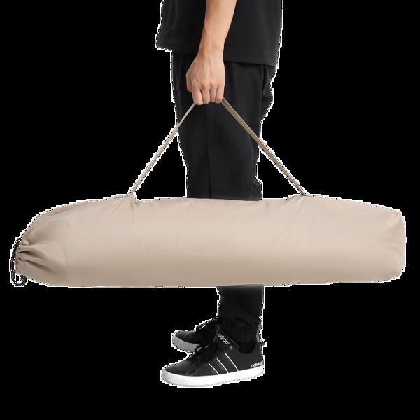 吊床露营椅，折叠便携式摇椅，铝合金可调节靠背摇摆椅，带枕头杯架，带手提包的躺椅，适合户外旅行草坪后院，卡其色-5