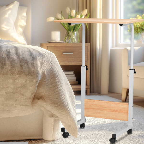 Adjustable Oak-Finish P2 Particle Board Computer Desk (60cm) - Versatile & Space-Saving