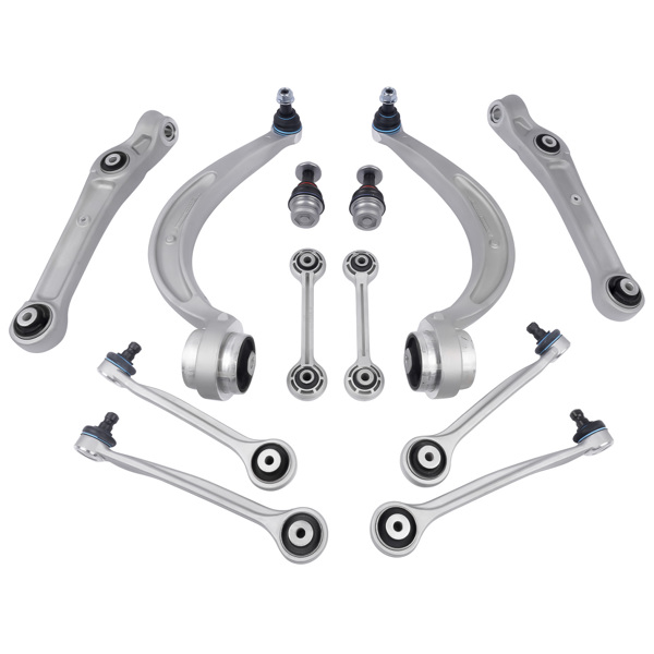 12Pcs Front Control Arms w/Ball Joint Sway Bar Link for 17-19 Audi A4 A4 Quattro