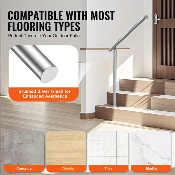 31.5英寸80cm户外踏步扶手，耐用的门廊甲板支撑，可调节各种踏步高度，易于安装（周末不发货，禁售亚马逊）-2
