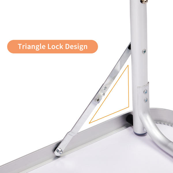 90 x 60 x 70cm Home Use Aluminum Alloy Folding Table White