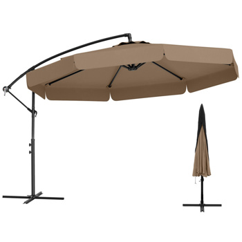 10 Feet Patio Cantilever Umbrella - Taupe