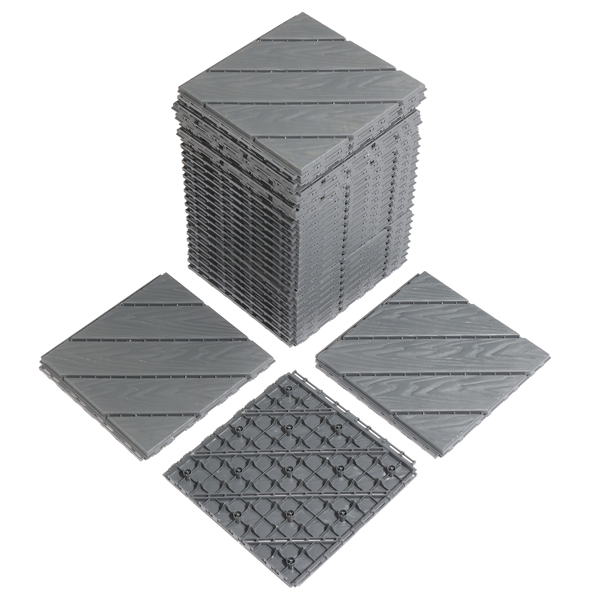 27pcs 30*30*2cm 深灰色 PP塑料 户外地板 户外地板-1