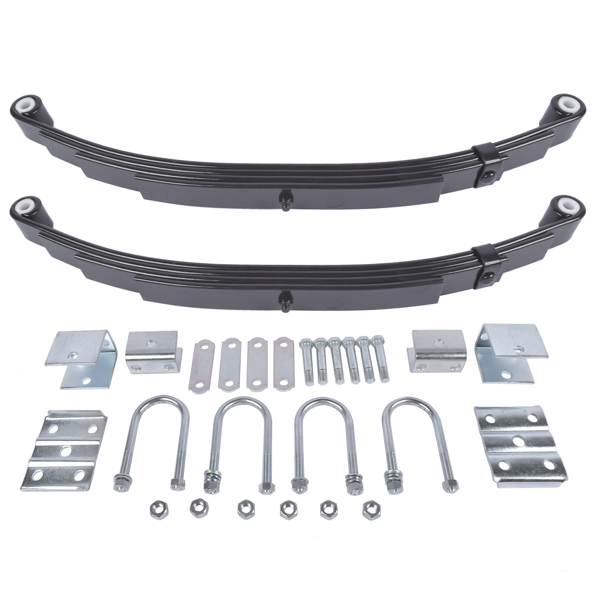 3500lb Single Trailer Axle Suspension Kit Leaf Spring U-bolt & Hanger Kit Include Complete tandem trailer axle hanger kit for 1-3/4