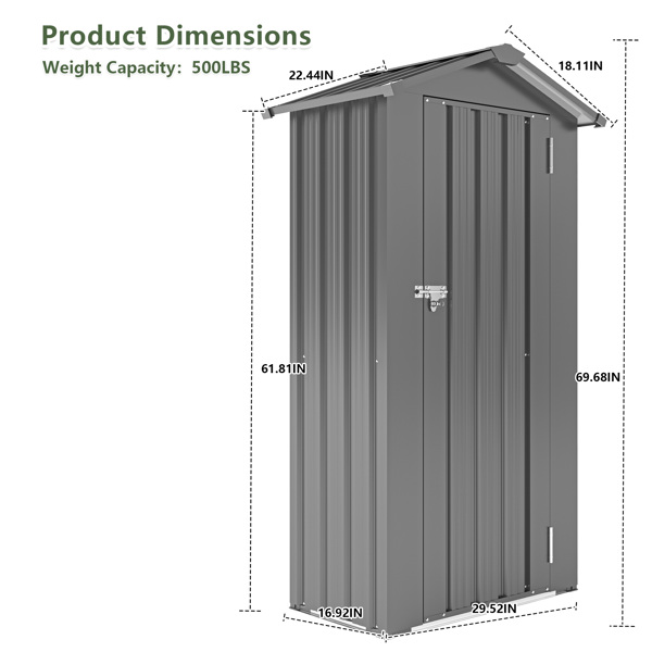 Campcraft High quality galvanized iron sheet, waterproof design, reasonable internal space planning, equipped with a solid lock system, easy to assemble and move, two colors optional
