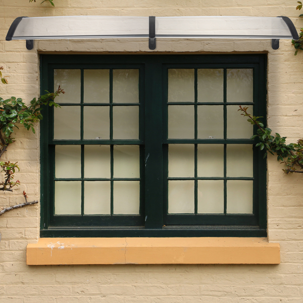 HT-200 x 100 Household Application Door & Window Rain Cover Eaves Black Holder