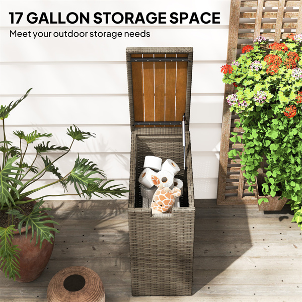 Wicker Outdoor Storage Box