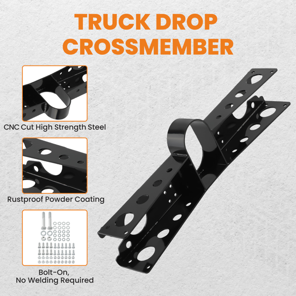 Rear Trailing Arm Crossmember Anti Squat for Chevy C10 GMC C15 1963-1972
