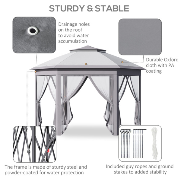 户外雨棚凉亭 （ Amazon Shipping）（WalMart禁售）（周末不发货）-7