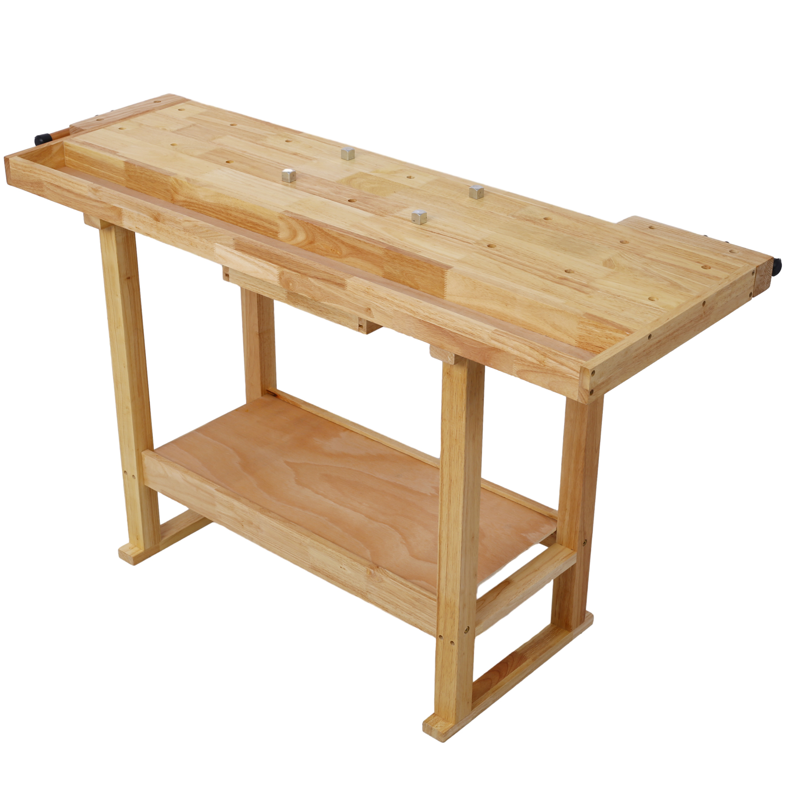 55-Inch Wood Workbench – Wooden Workbench for Garage Workshop and Home view 4