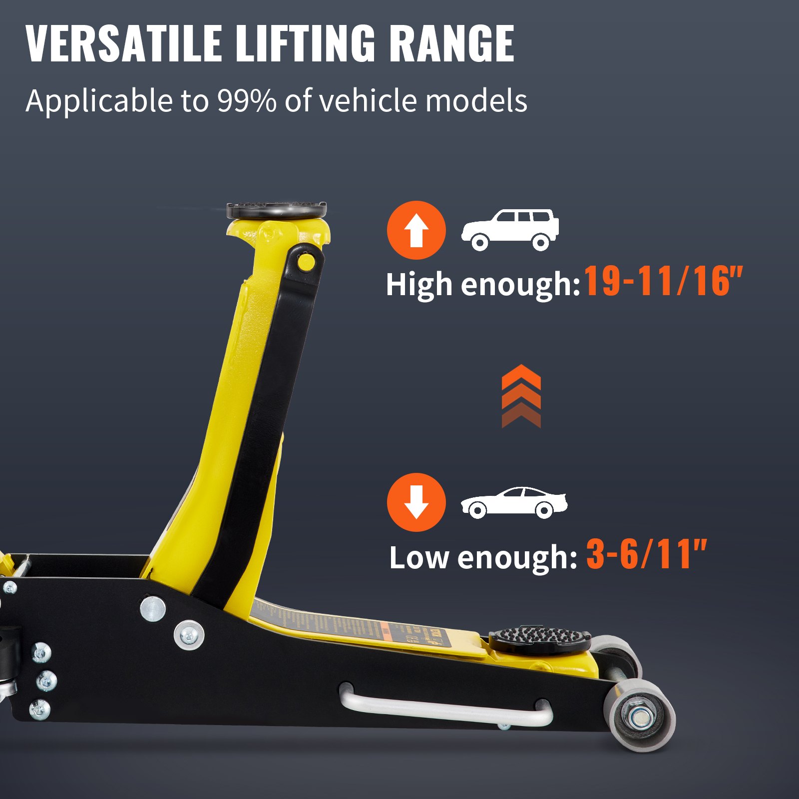 3 Ton Low Profile Aluminum Steel Racing Floor Jack Dual Pump Lift Car Auto view 3