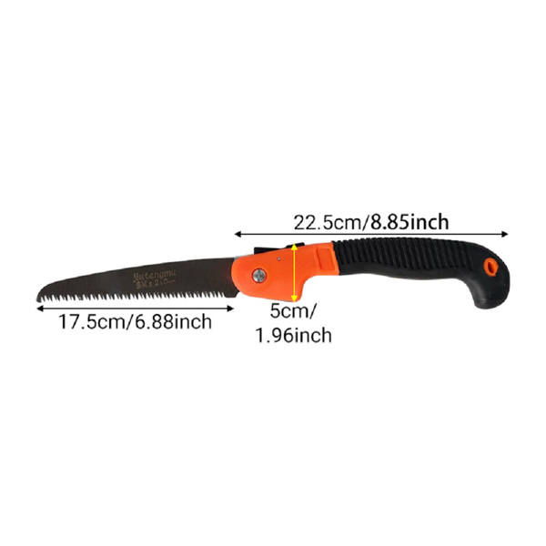 Folding Pruning Saw, Premium Folding Hand Saw with Secure Lock Comfort Soft Grip for Garden