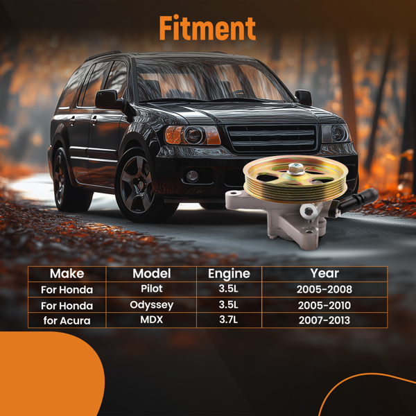 转向泵For Honda Odyssey Acura MDX Pilot 2003-2013-4