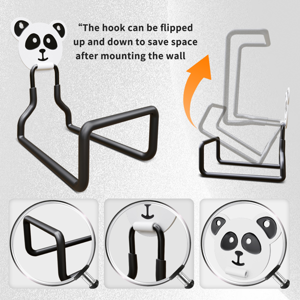 4PCS U型重型实用挂钩壁挂储物工具梯子挂钩车库吊梯挂钩 金属花园软管支架壁挂式壁挂式-6