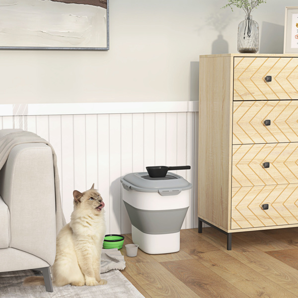 Dog Food Storage Container Collapsible Design