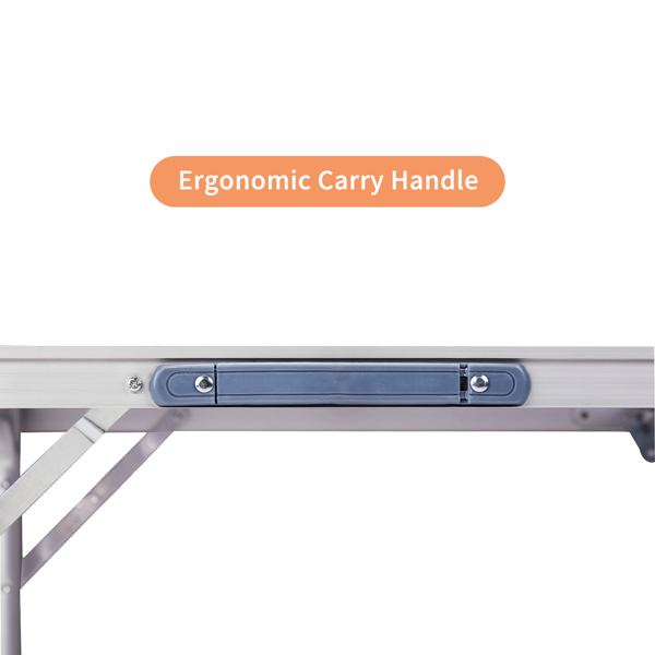90 x 60 x 70cm Home Use Aluminum Alloy Folding Table White