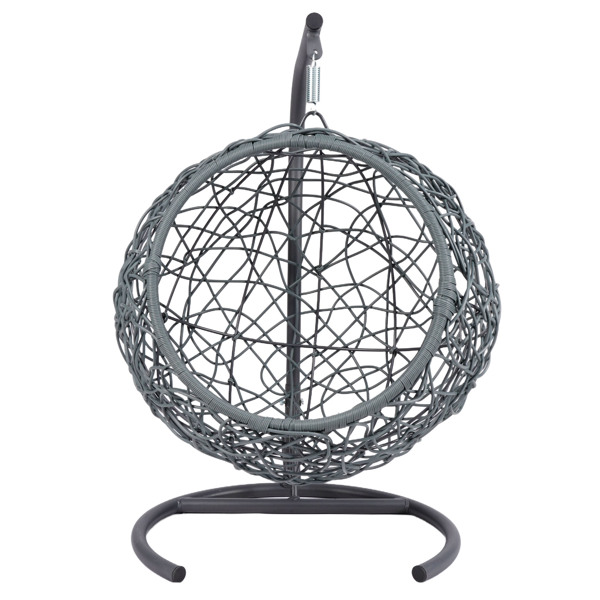 Cat Swing Bed with Stand & Cushion, Cat Egg Chair with Rattan Wicker Appearance, Indoor Hanging Swinging Cat Bed for Cats, Small Dogs, and Small Animals, Green