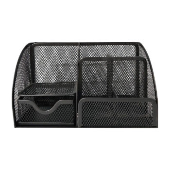Mesh Desk Organizer,Multi-Use Desk Tidy & Pen Holder with 6 storage and 1 Slide Drawer