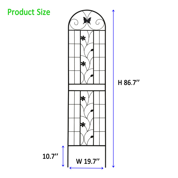 2 Pack Metal Garden Trellis 86.7