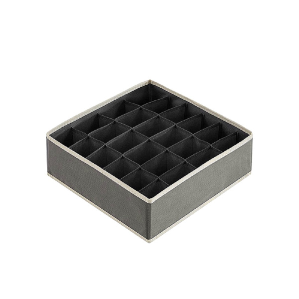 Schubladen-Organizer mit Trennwand, 2er-Set Faltbare Stoff-Organizer für Kleiderschrank, Aufbewahrung im Schlafzimmer, Aufbewahrungsboxen für Socken, Unterwäsche, Krawatten, Schals, Grau