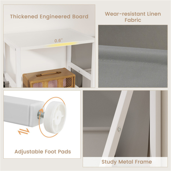 带3个架子的白色唱片播放器支架  （amazon shipping-发货，WALMART禁止销售）-5