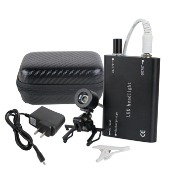 Portable Black Head Light Lamp for Dental Surgical Medical Binocular Loupe